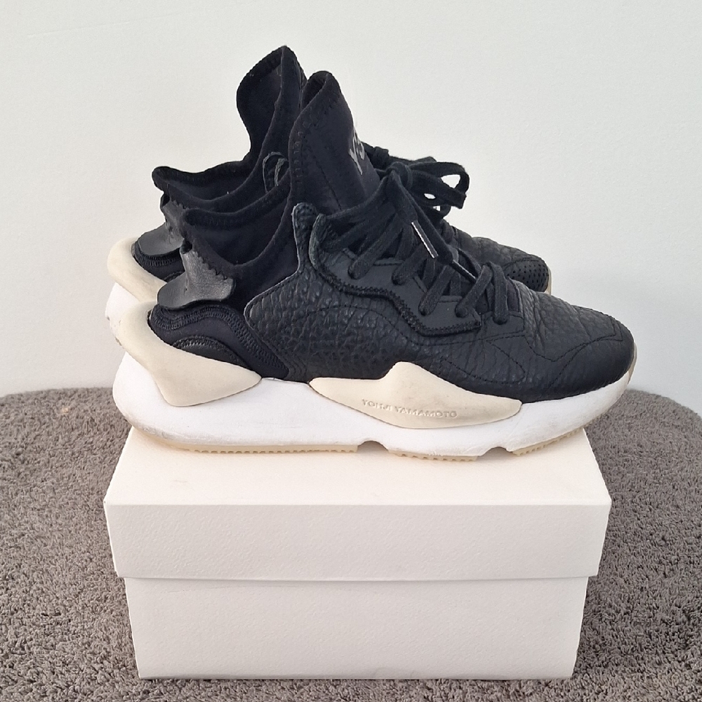 Y-3 Black and White Sneakers